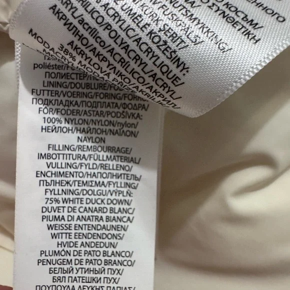 Polo by Ralph Lauren Cream Puffer Coat with Faux Fur Trim - Picture 8 of 8